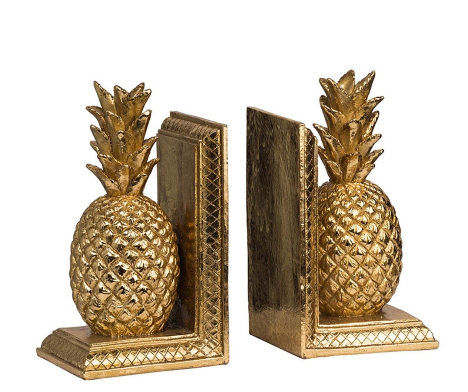 Pineapple Bookends Gold