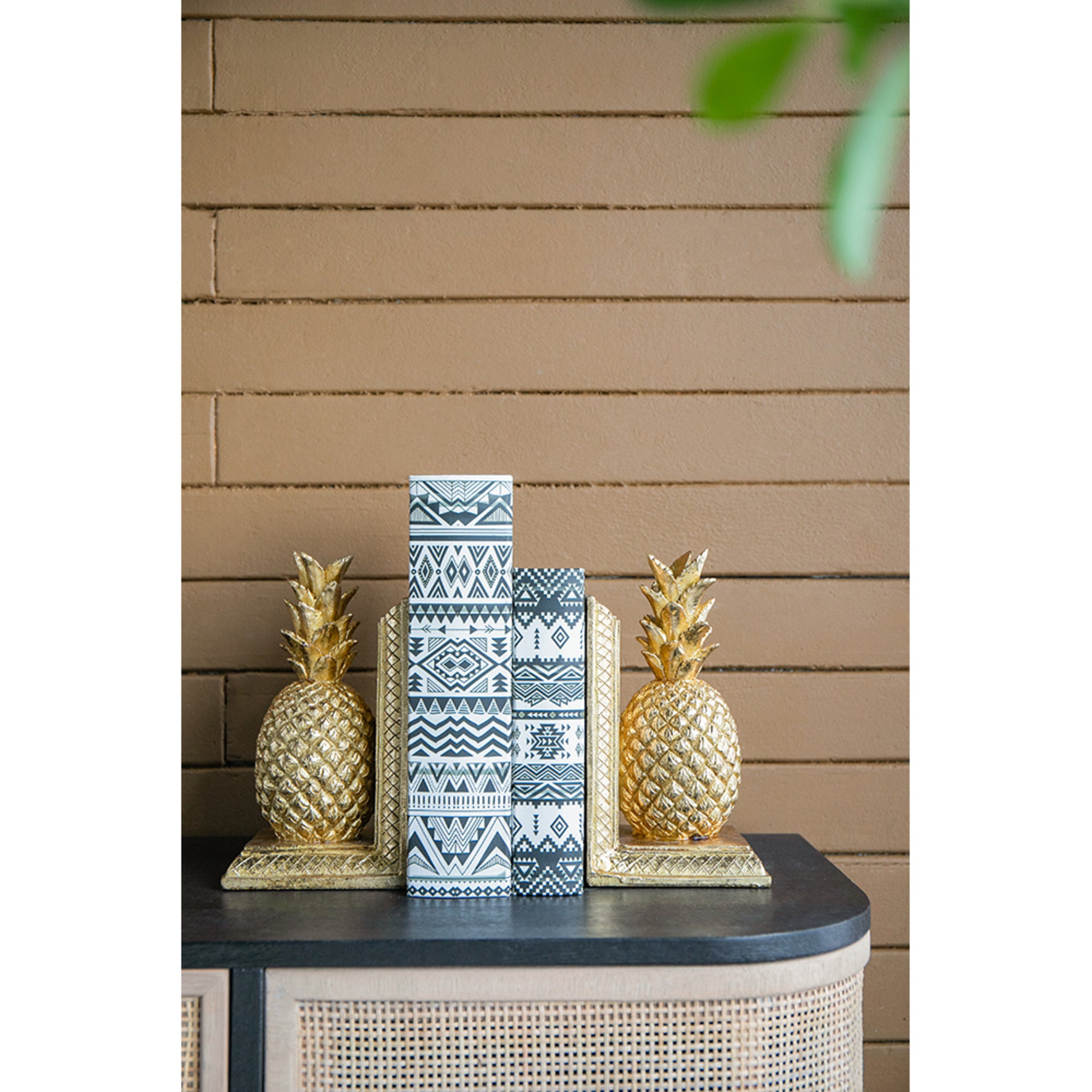 Pineapple Bookends Gold