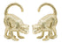 Monkey Bookends Gold