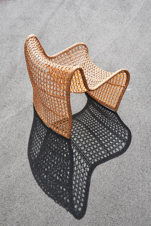 Wave Outdoor Chair - Dark Natural