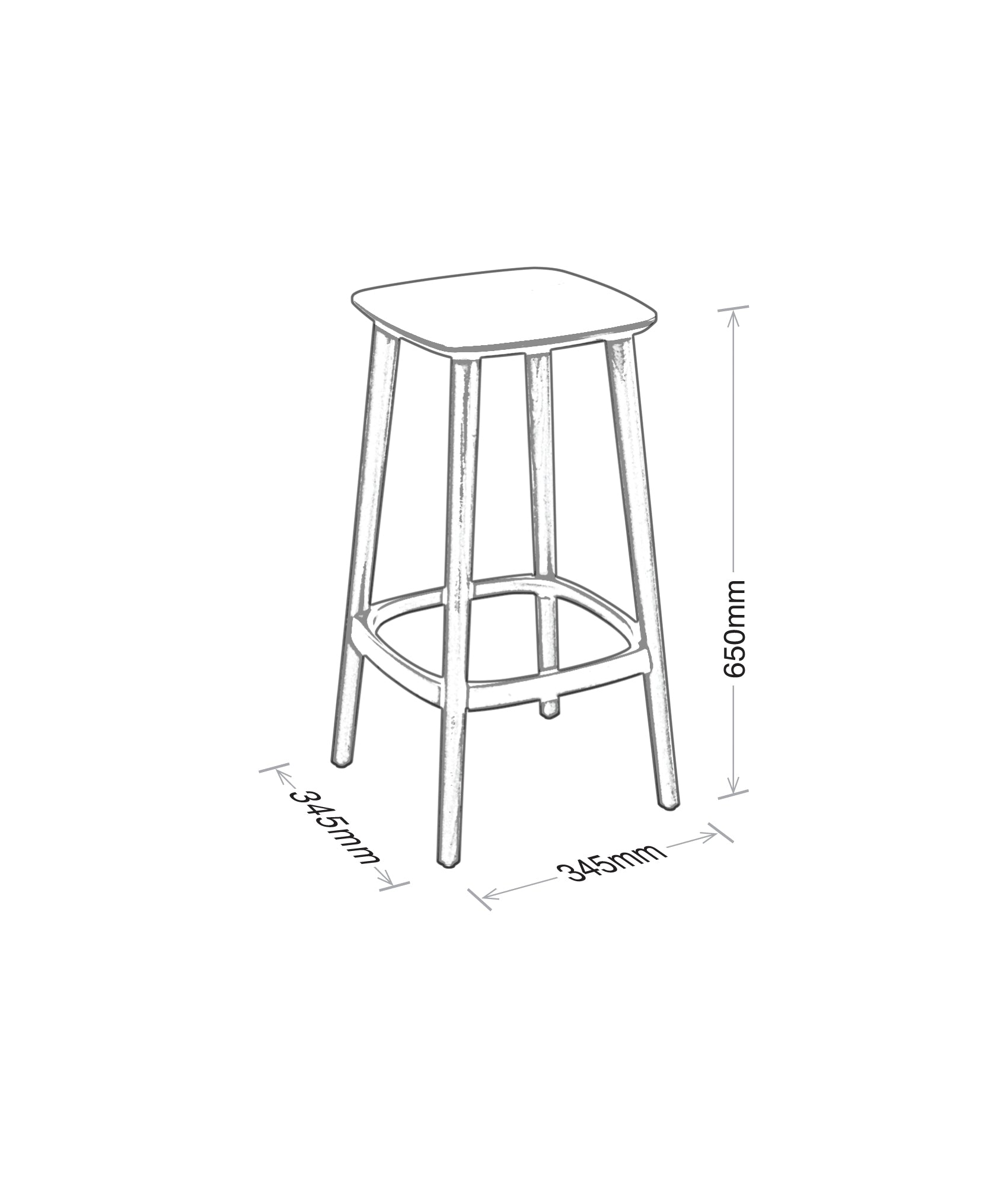 Babila Counter Stool - Black