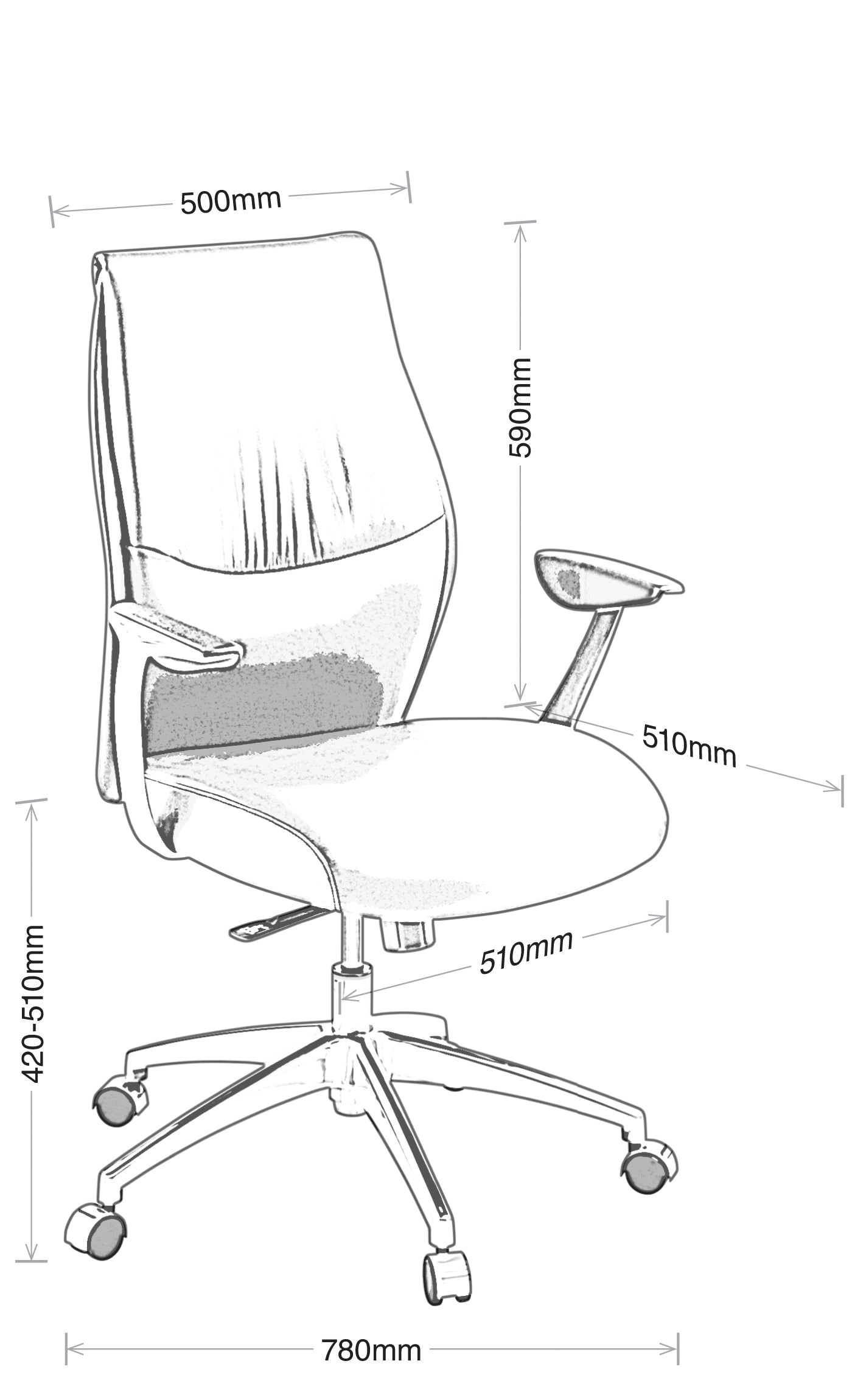 Domain Mid Back Executive Chair