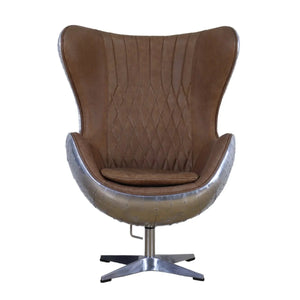 Aviator Industrial Egg Chair - Brown