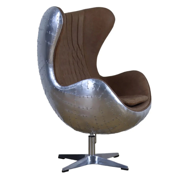 Aviator Industrial Egg Chair - Brown