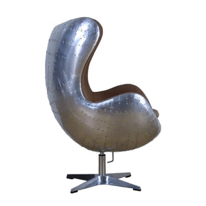 Aviator Industrial Egg Chair - Brown