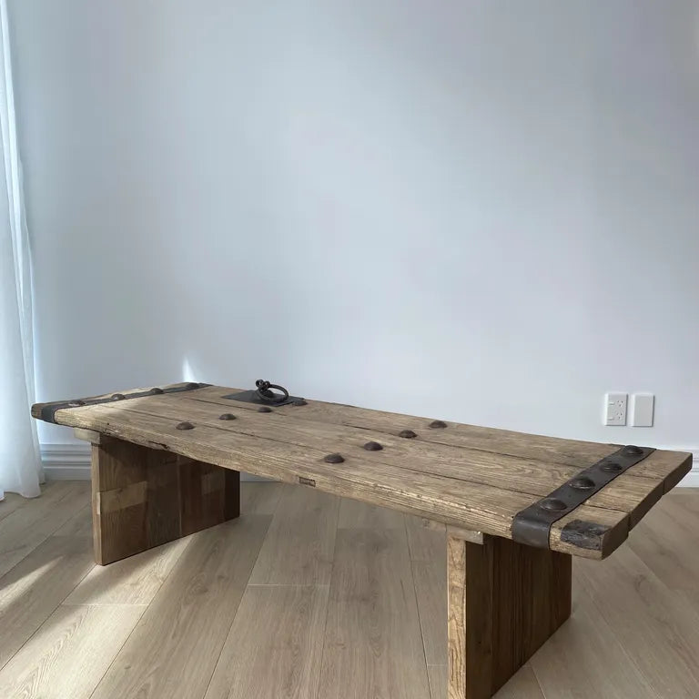 Antique Elm Door Coffee Table