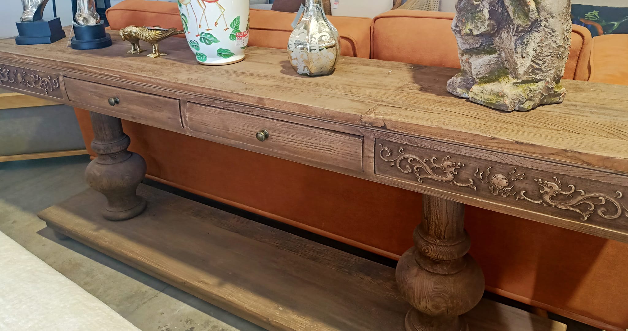 Reclaimed Elm Hall Table