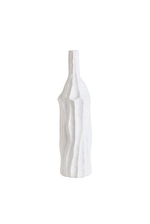 Textured White Bottle Vase Small