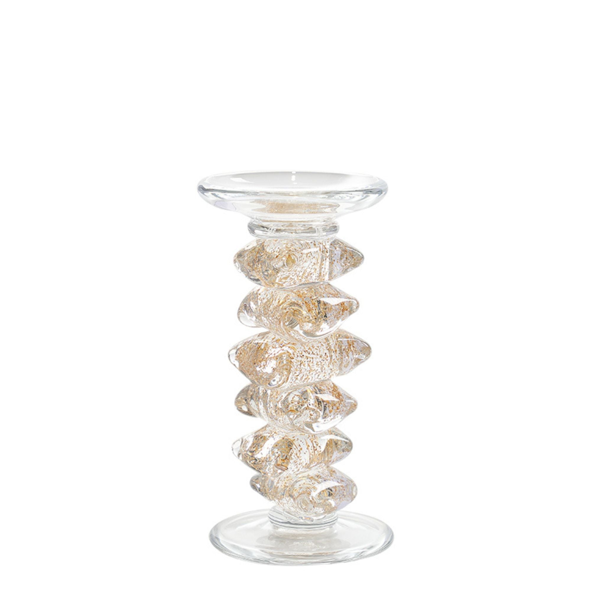 Golden Glass Candle Stick - Small