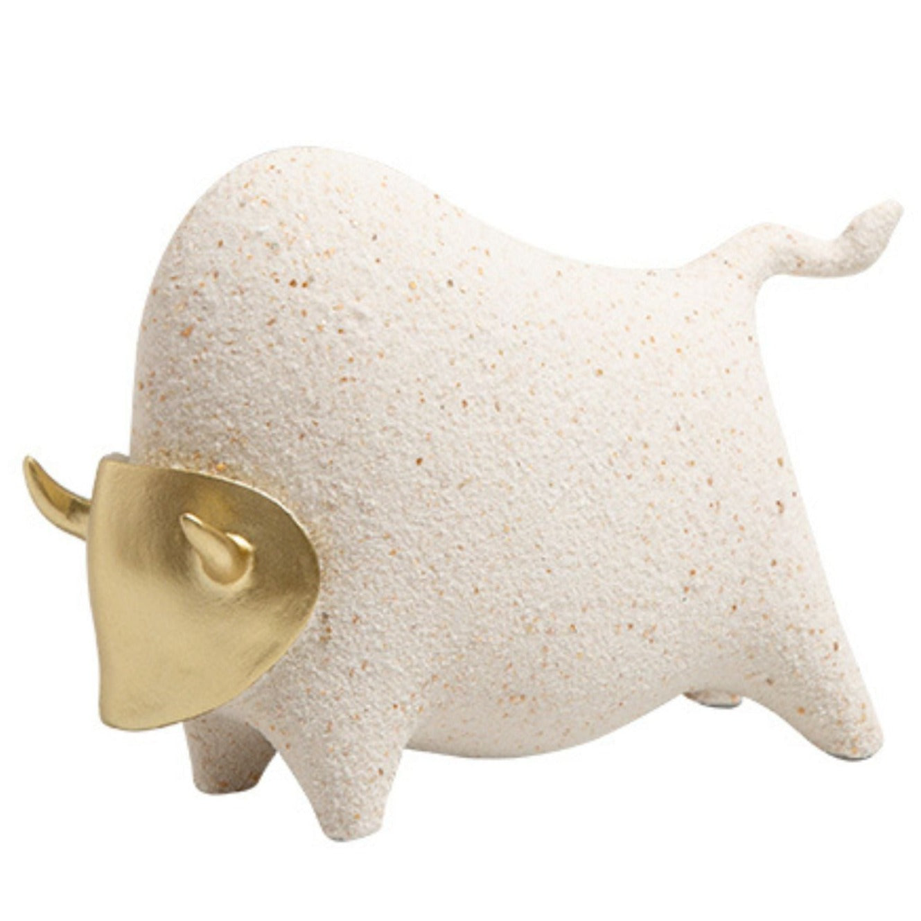 Golden Face Bull Statue Small