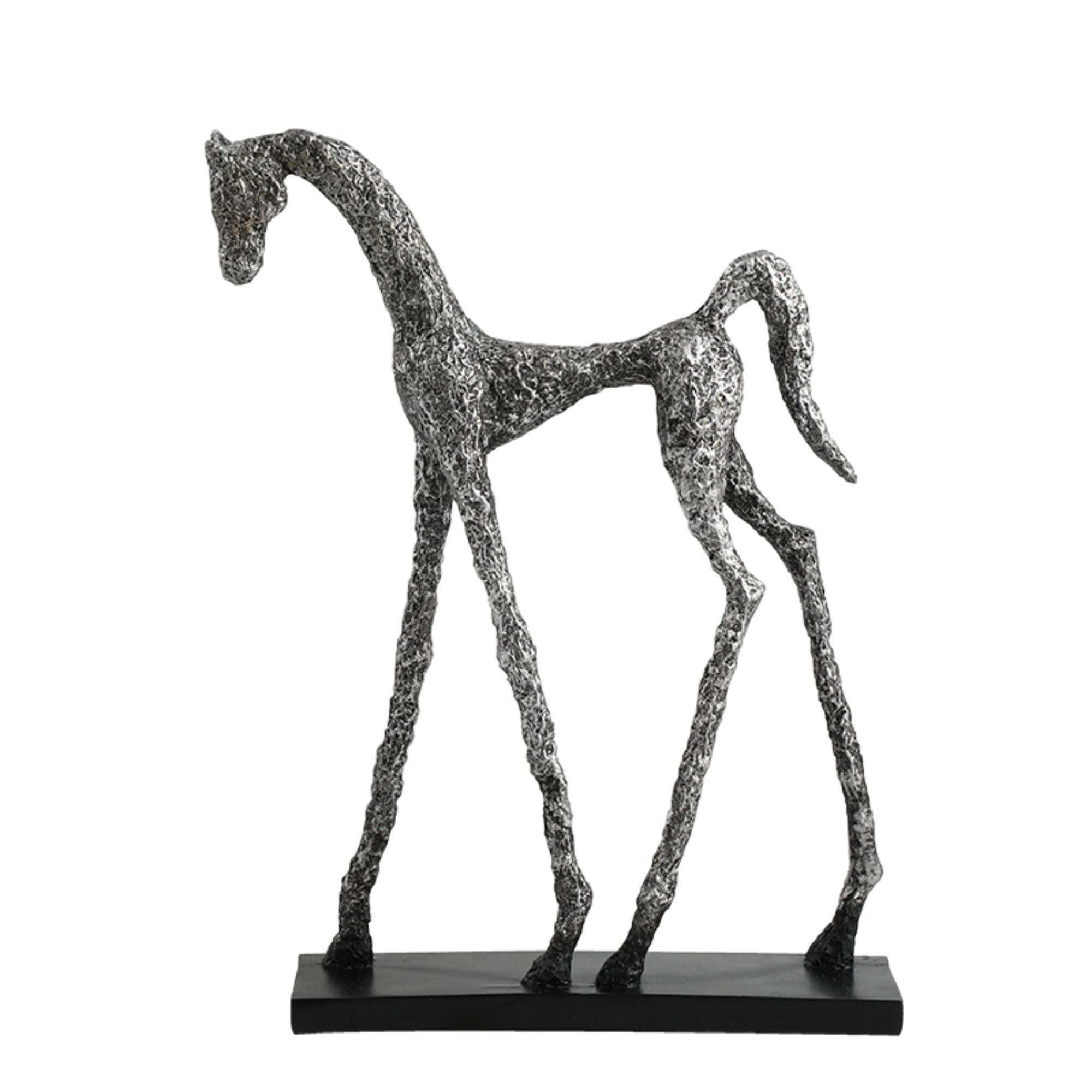 Silver Horse Standing - Large