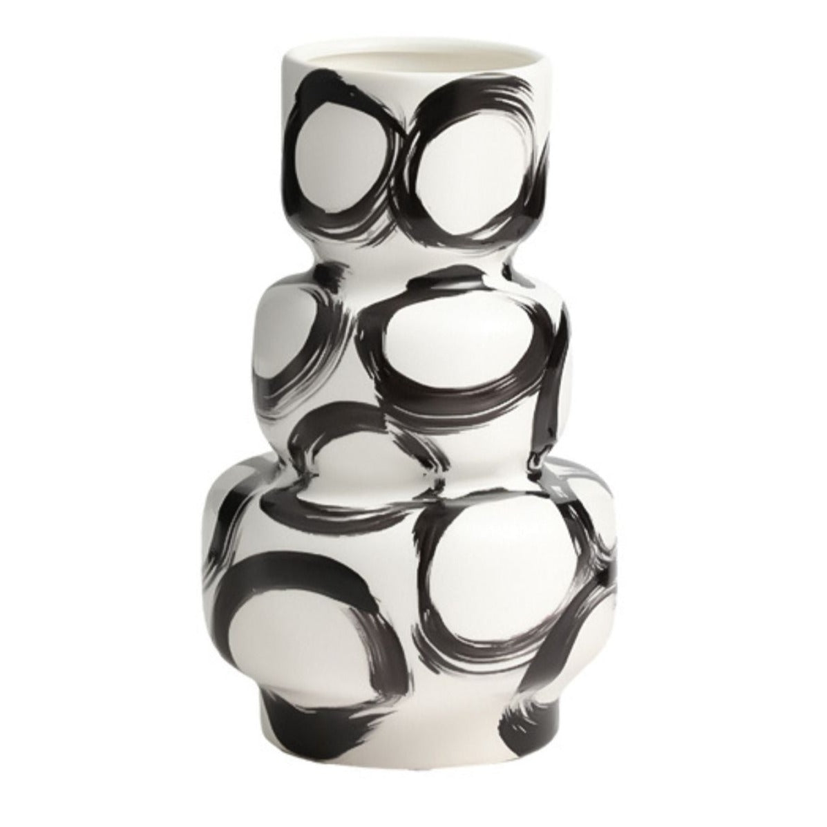 Ink Circle Layered Vase - Large