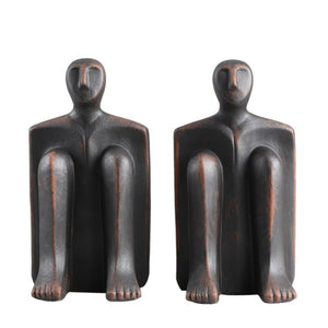 Sitting Man Bookends Set