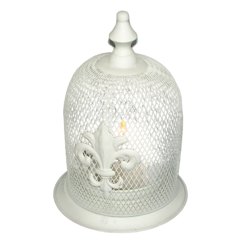 White Lantern Fleur di Lis