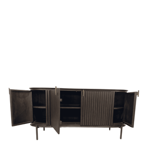 Regency Curved Buffet Table - Brown