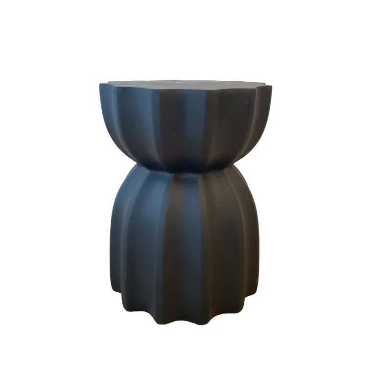 Fluted Side Table - Black