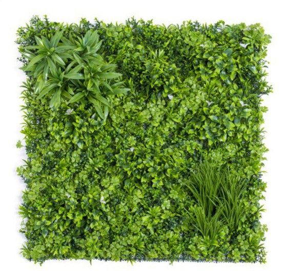 Foliage Square w/White Bud 1m x 1m