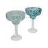 Glass Multi Colour Champagne Glass - Set of 2