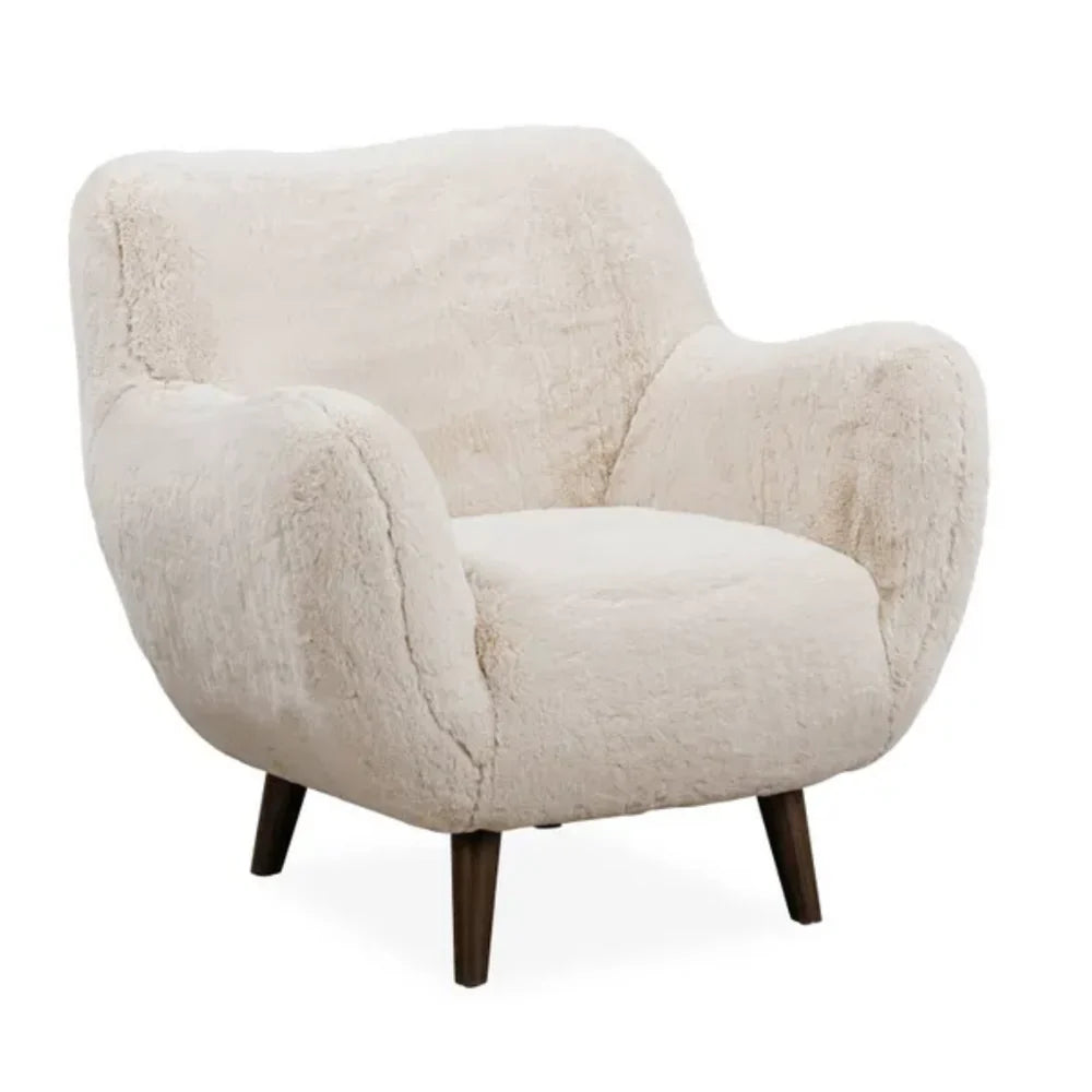 Otis Accent Fur Chair - Dawn