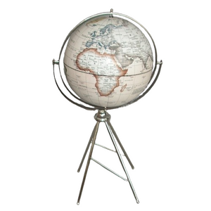 World Globe on Aluminum Stand