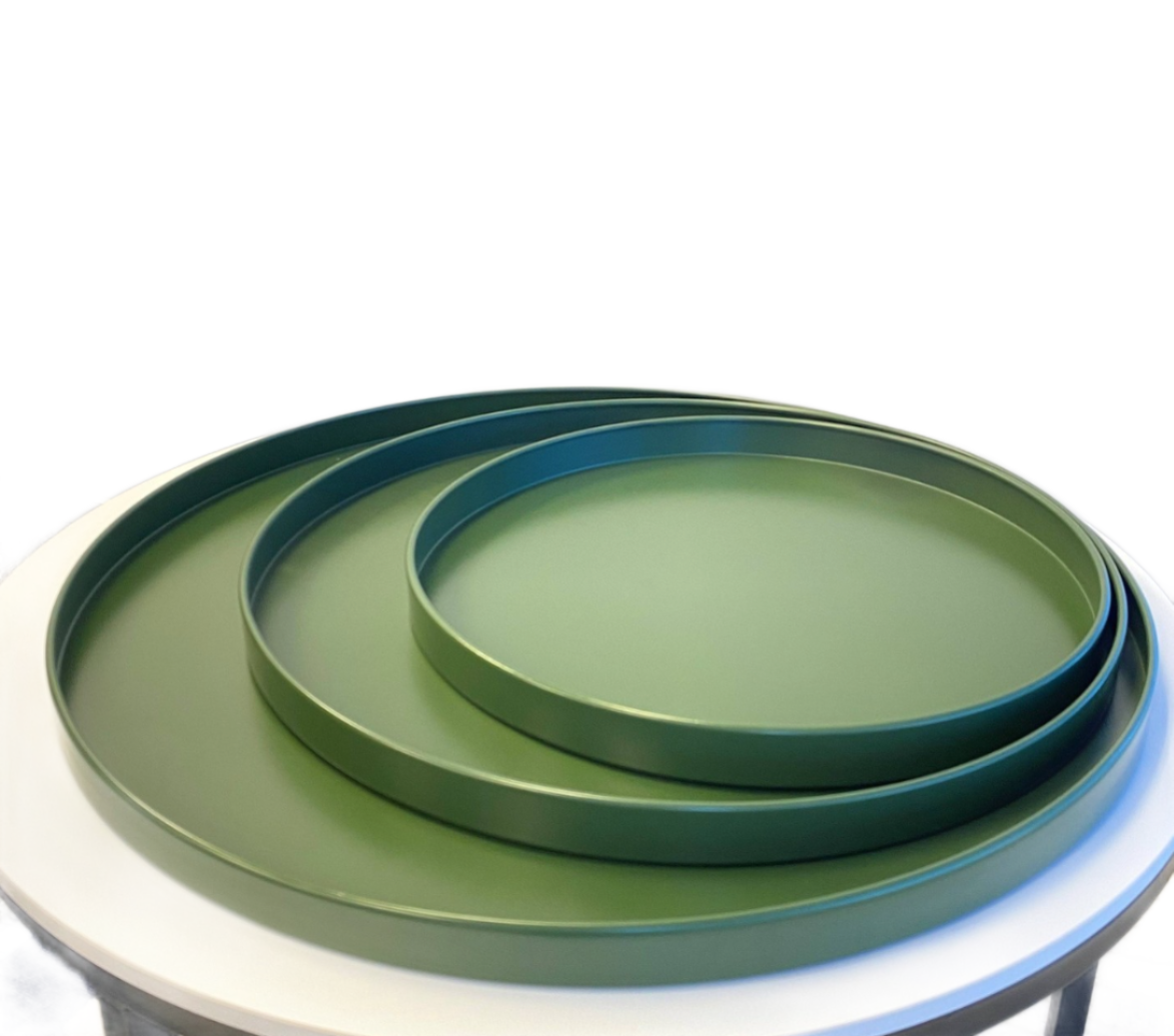 Bianca Metal Tray Set/3 - Green