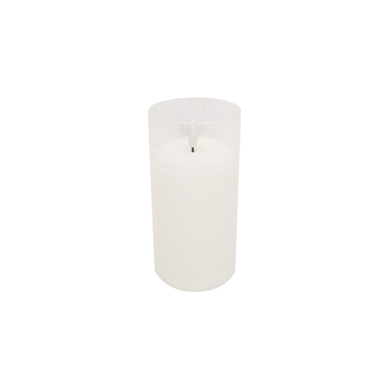 LED Glass Single-wick Candle 7.5x15cm w/remote