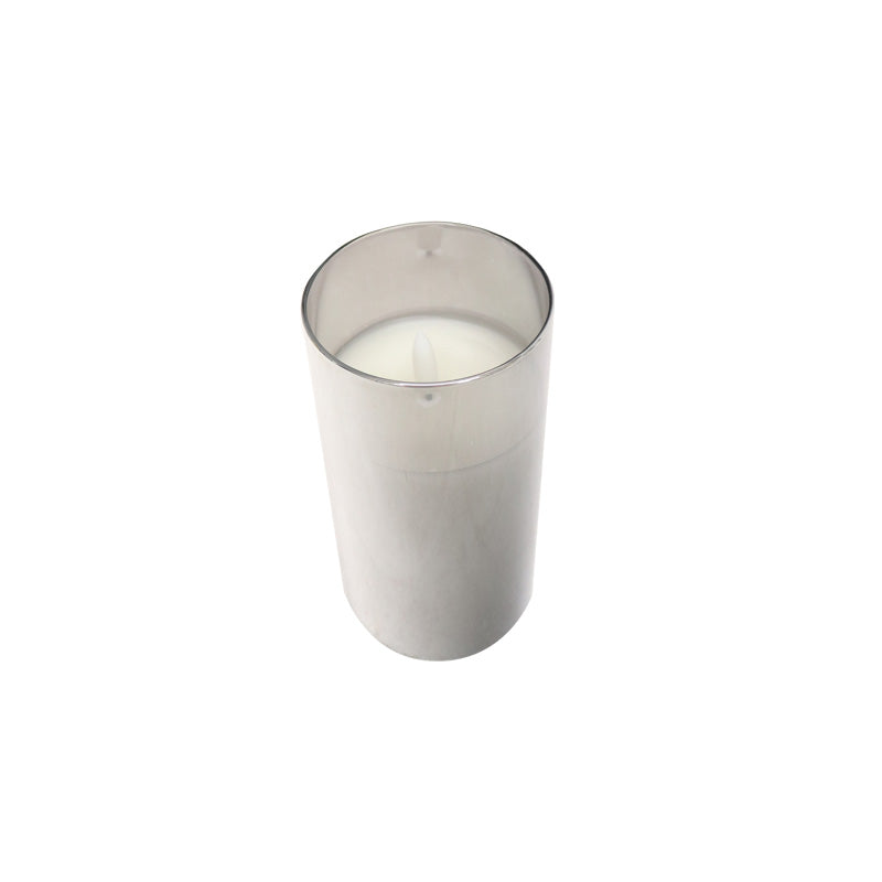 LED Glass Single-wick Candle 7.5x15cm w/remote