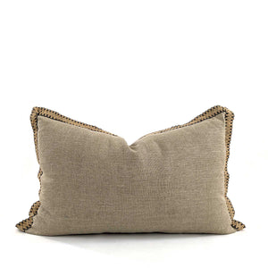 Jute Flange Cushion Cover - Natural