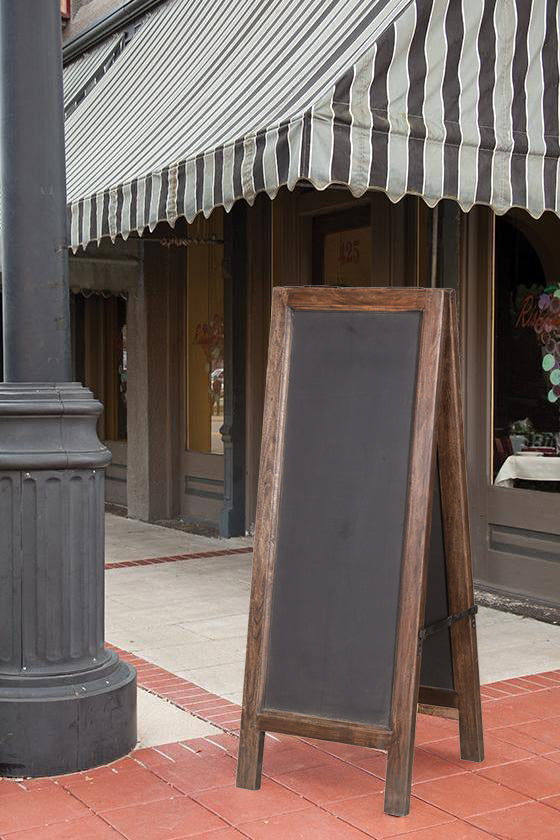 Teak Double Sided Black Board