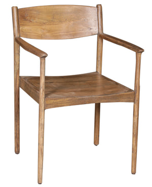 Lila Solid Teak Armchair - Indoor/Outdoor