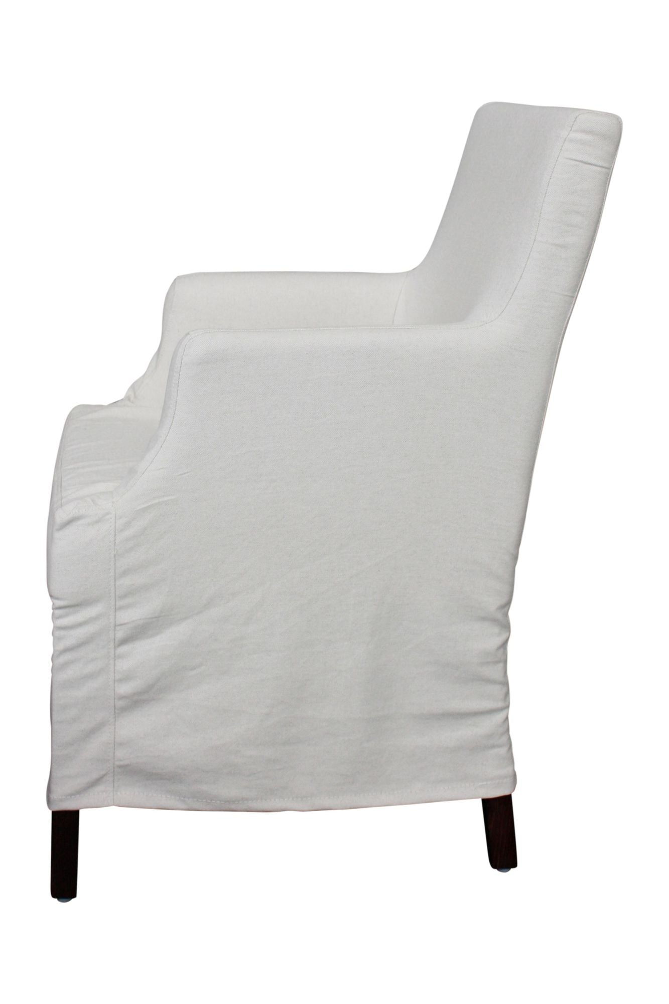 Linen Slip Cover Dining Chair - Off White