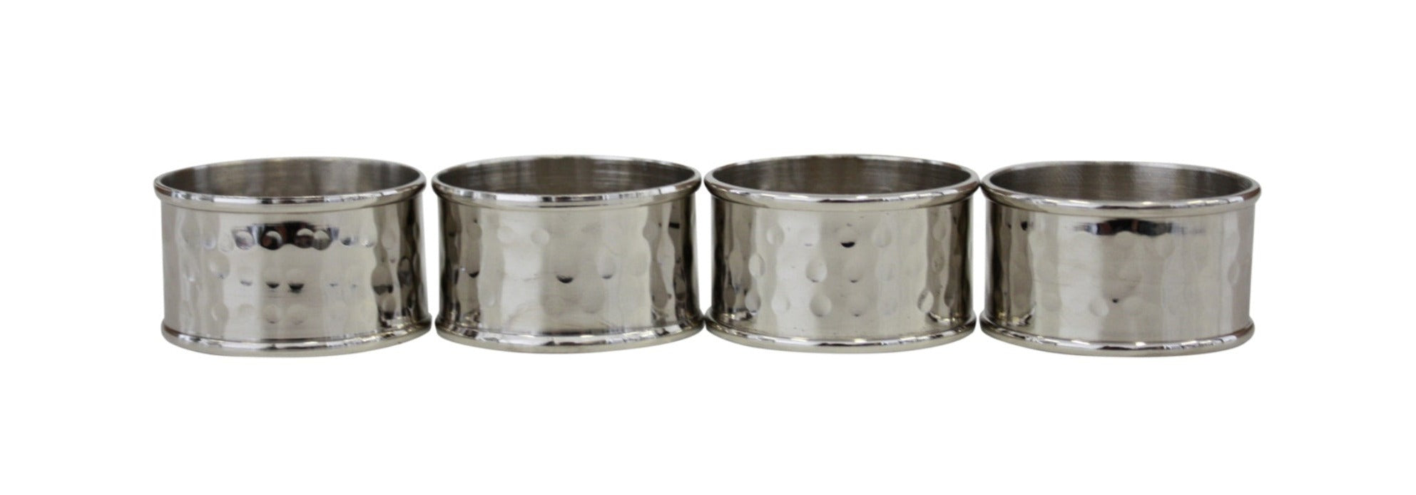 Hammered Napkin Rings Set/4