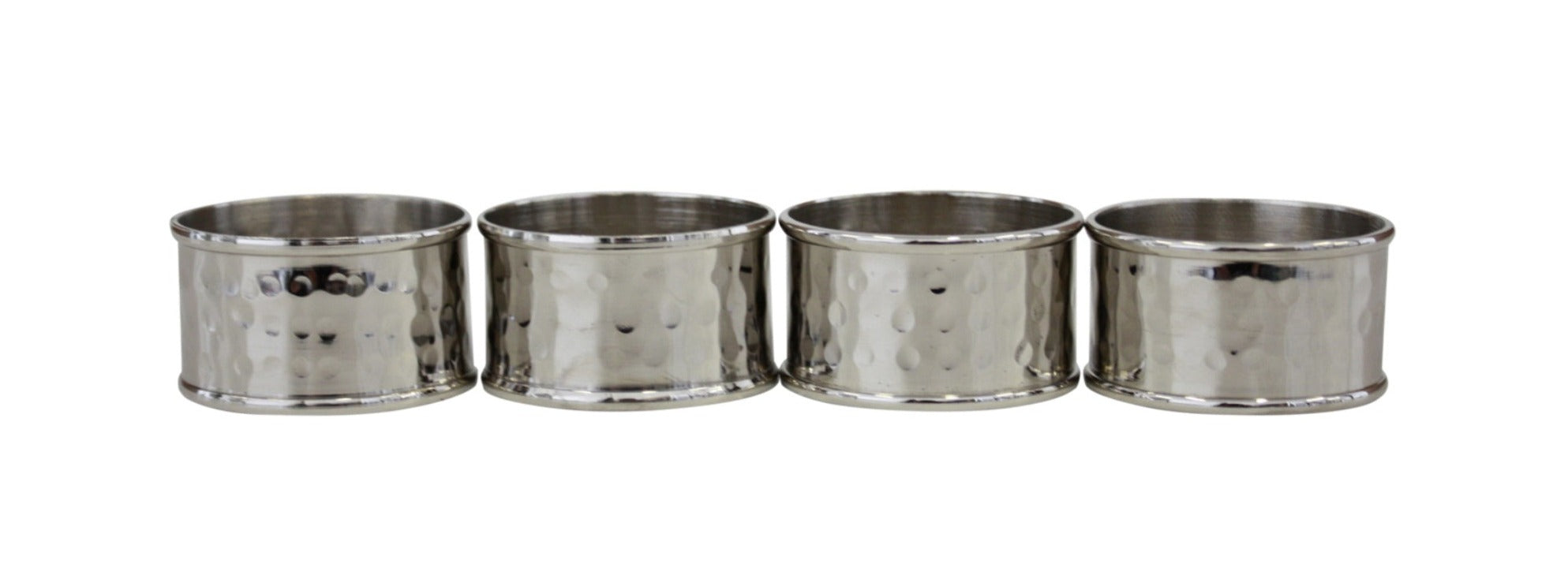 Hammered Napkin Rings Set/4