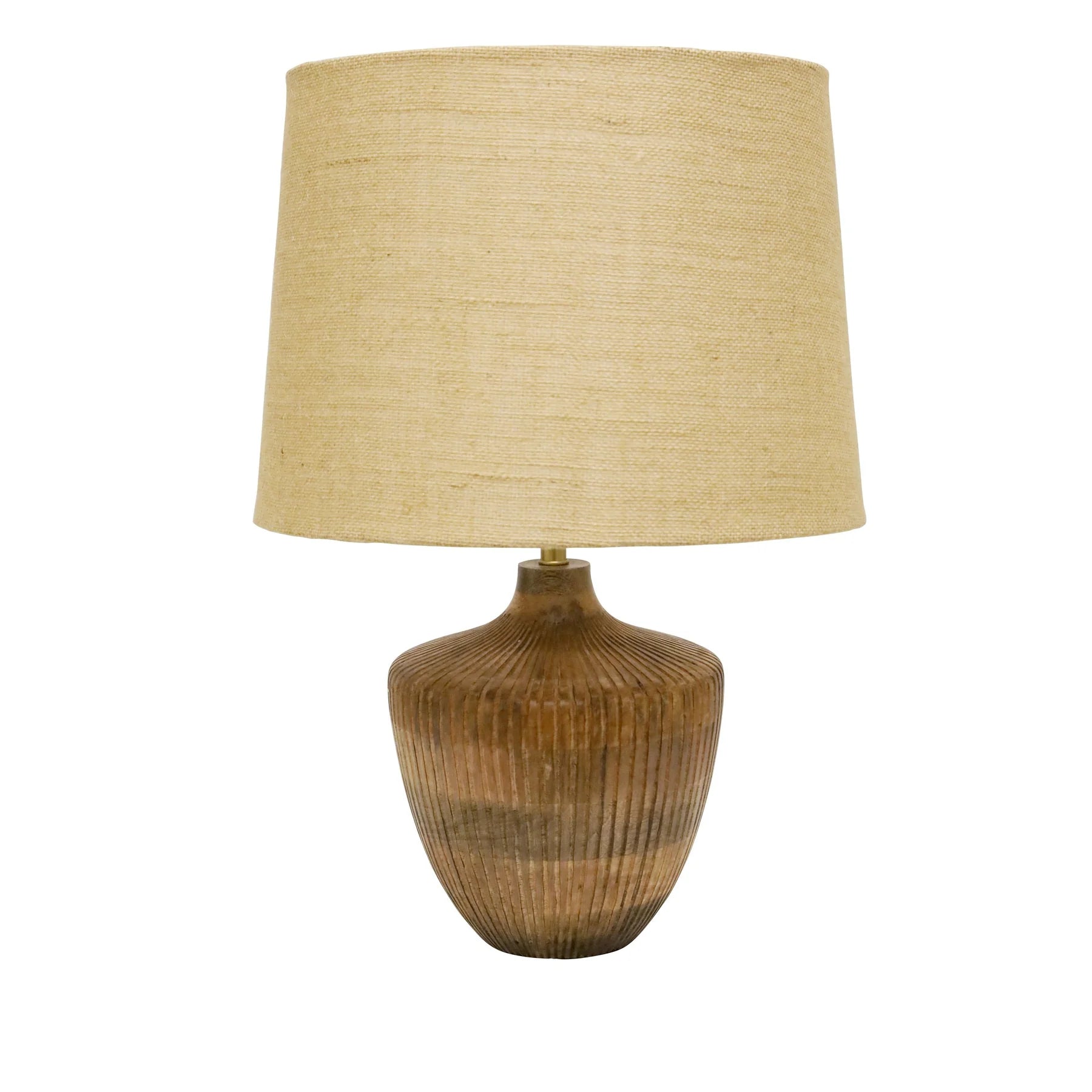 Hanne Wooden Table Lamp with Jute Shade