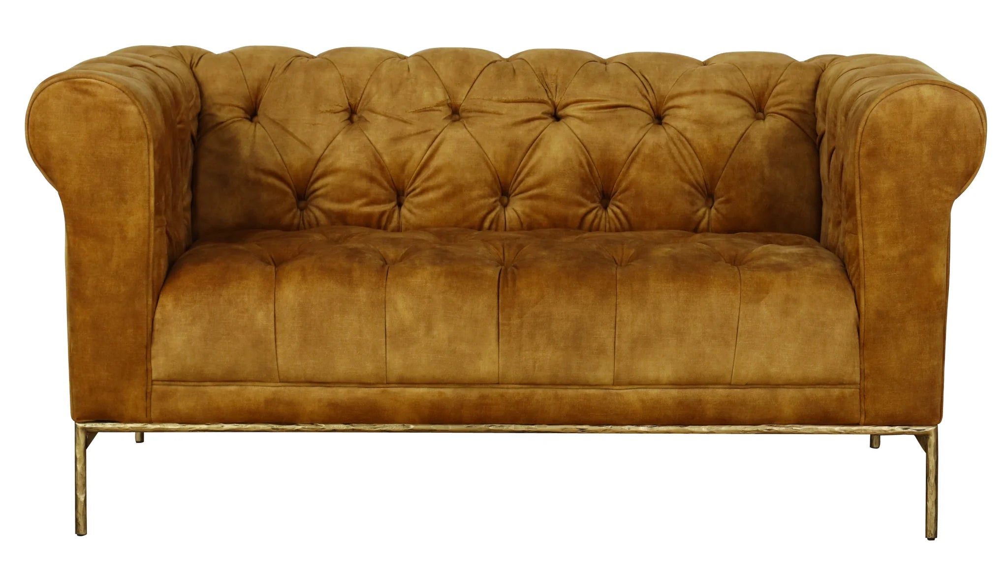 Chesterfield 2 Seater Sofa - Mustard