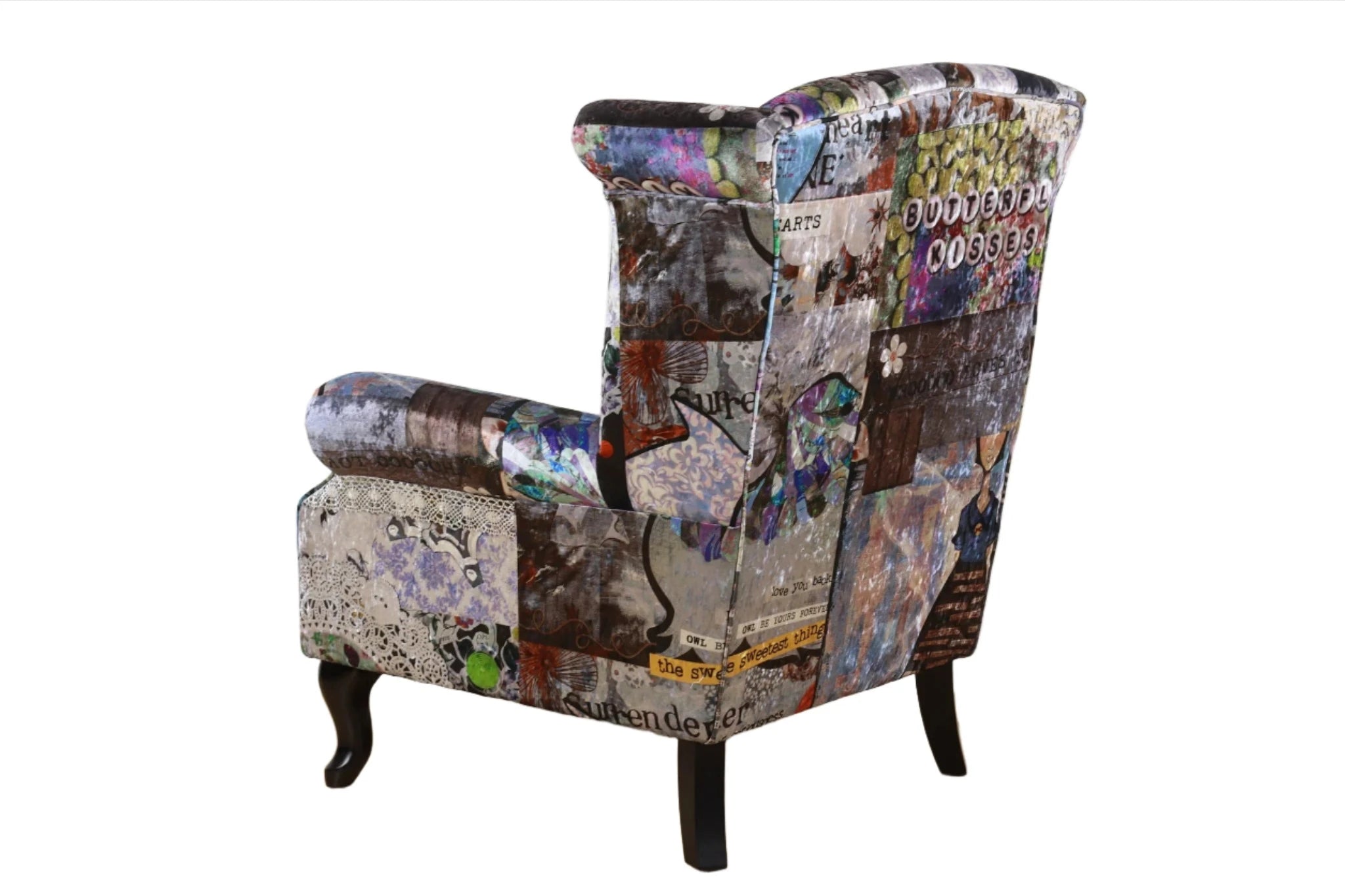 Cooper Patchwork Wingback Armchair