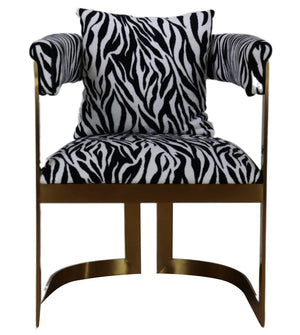 Zebra Print Accent Chair