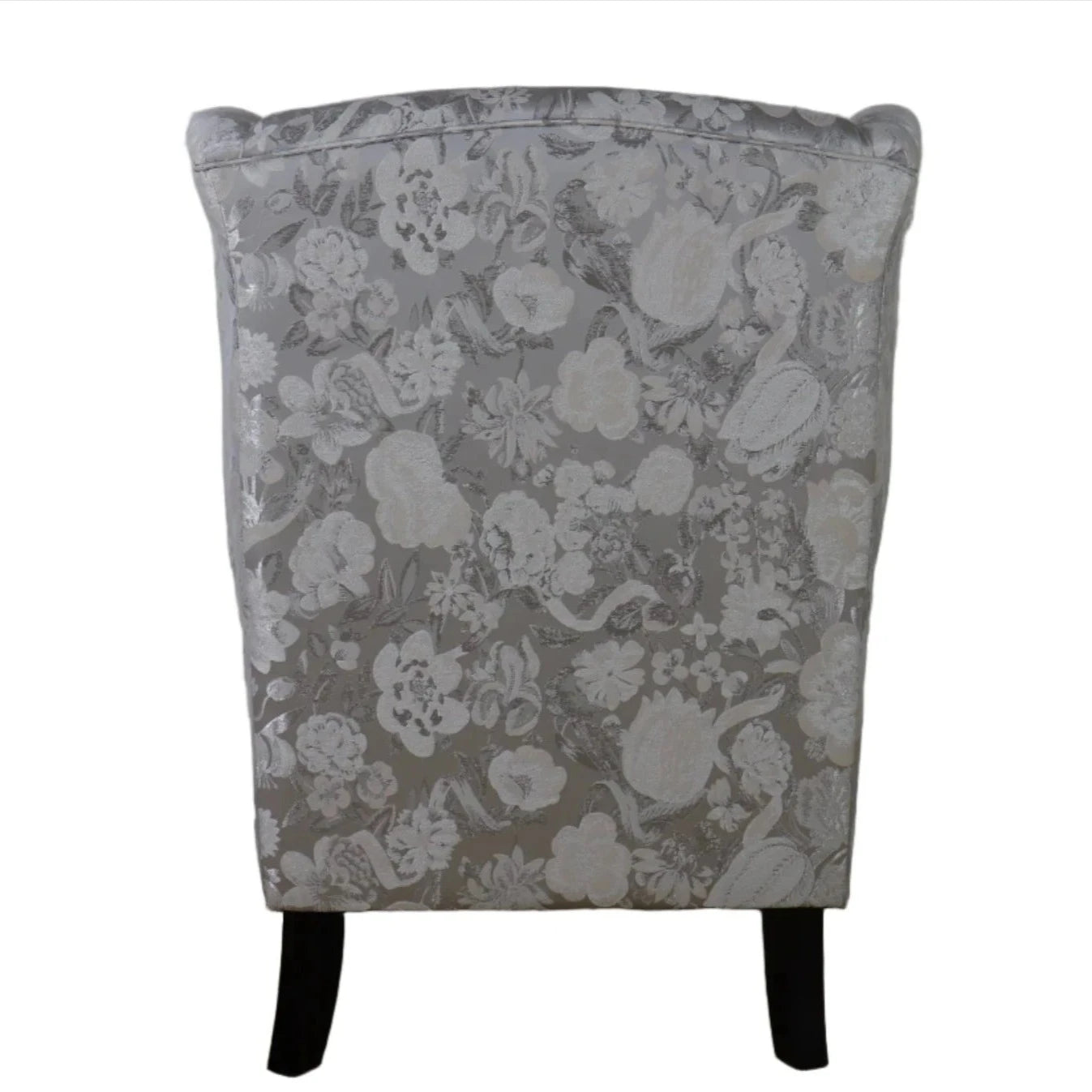 Quinn Wingback Armchair-Silver Grey