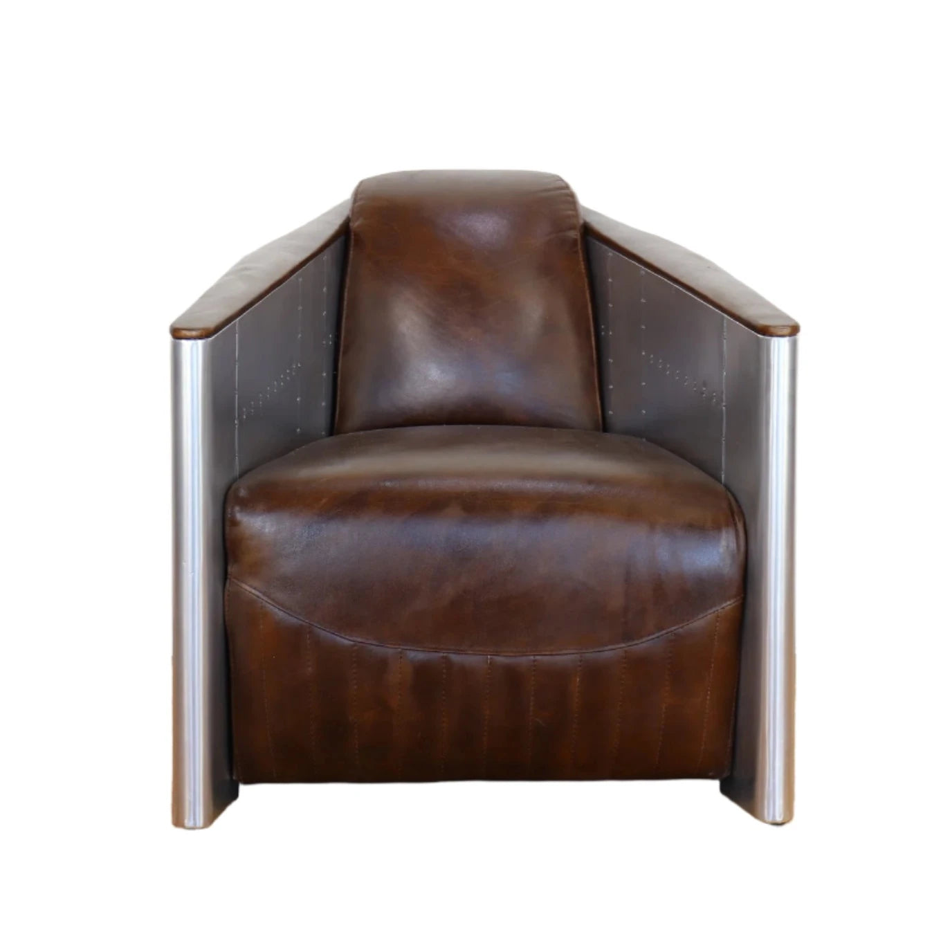 Spitfire Leather Armchairs and Side Table Set