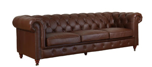 Chesterfield 3-Seater Sofa - Cuba Brown