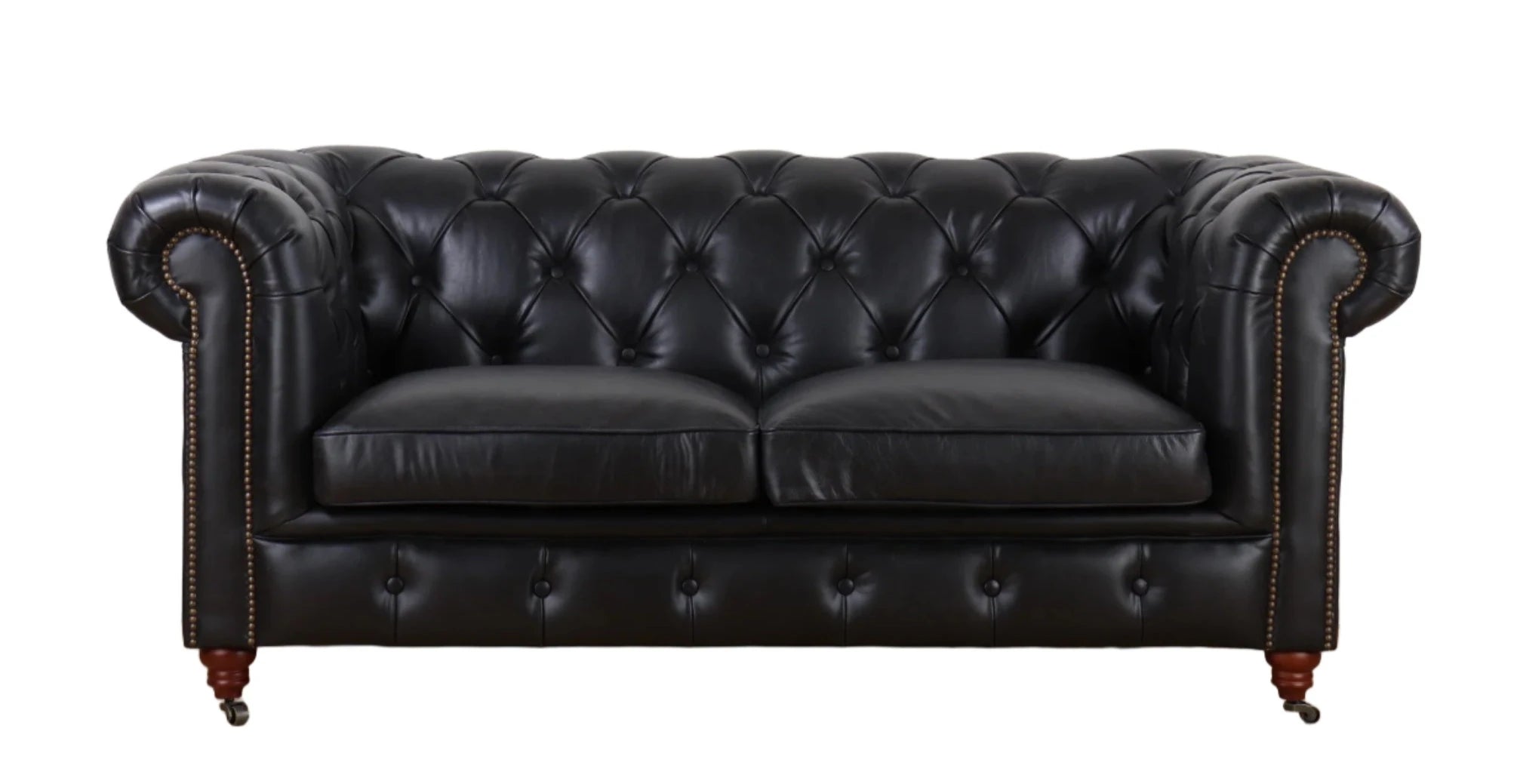 Chesterfield 2 Seat Sofa - Black