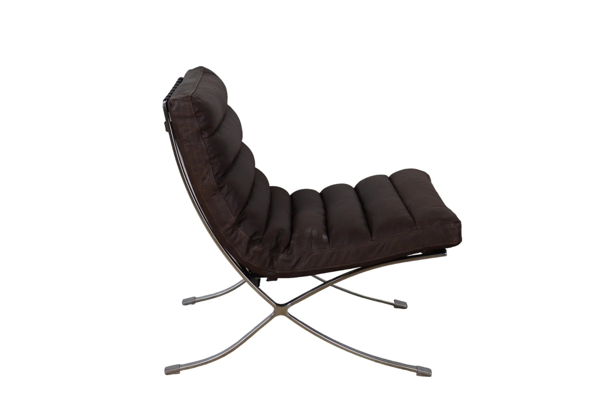 Beaubourg Leather Chair with Ottoman