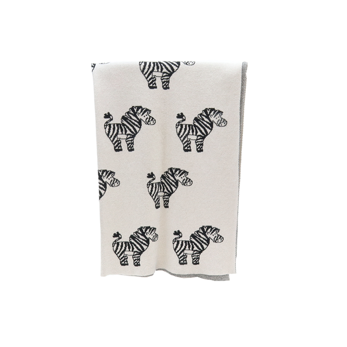 Cotton Zebra Throw 80×100