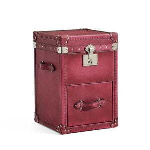 Leather Imbrie Trunk with Drawer