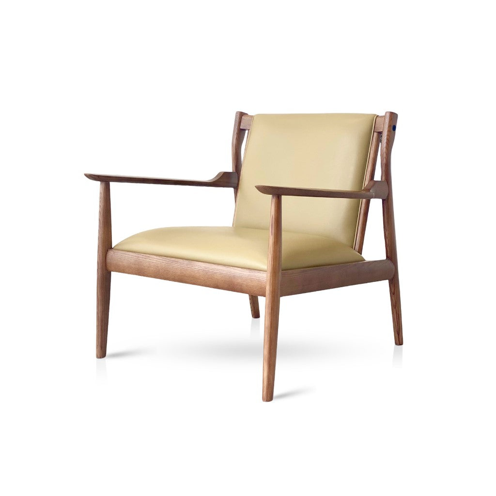 Romano Lather Armchair - Mid Century Modren