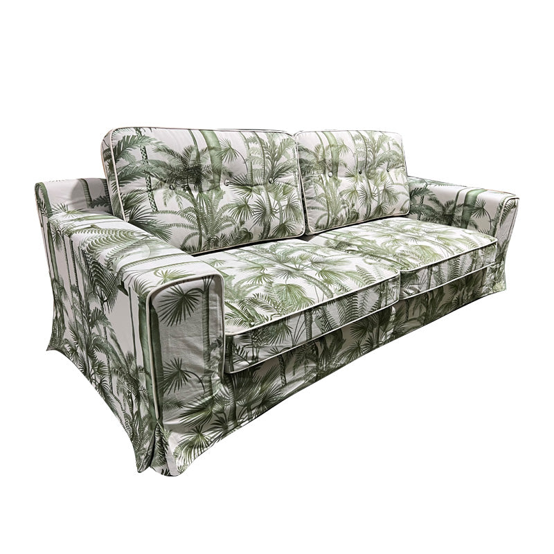 Lusso Slip Cover 3 Seat Sofa - Green Fern