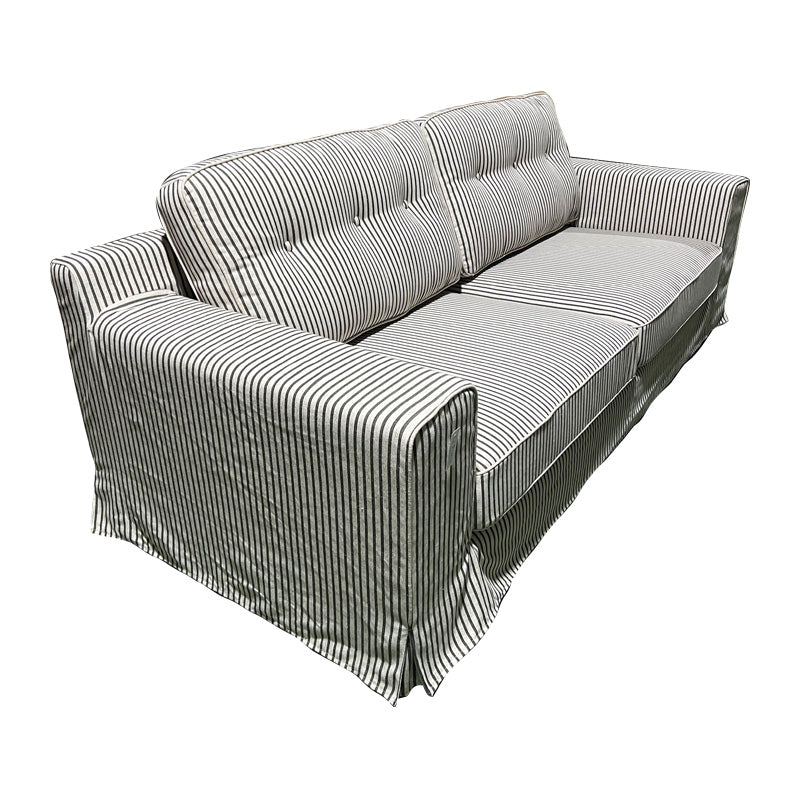 Lusso Slip Cover Sofa - Black Stripe