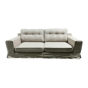 Lusso Slip Cover Sofa - White Stripe