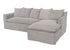 Marsala Slip CoverSofa with Reversible Chaise - Gray