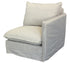 Villa 3 Seat Slip Cover Sofa with Ottoman - Salt & Pepper